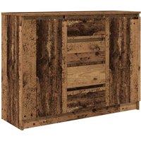 Berkfield Home Sideboard with Drawers Old Wood 100.5x35x76 cm Engineered Wood in Brown