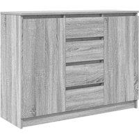 Berkfield Home Sideboard with Drawers Grey Sonoma 100.5x35x76 cm Engineered Wood