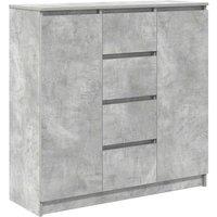 Berkfield Home Sideboard with Drawers Concrete Grey 100.5x35x98.5 cm Engineered Wood