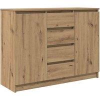 Berkfield Home Sideboard with Drawers Artisan Oak 100.5x35x76 cm Engineered Wood in Brown