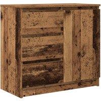 Berkfield Home Sideboard with Drawer Old Wood 71x35x65 cm Engineered Wood in Brown | Size: 71 x 35 x 65 cm