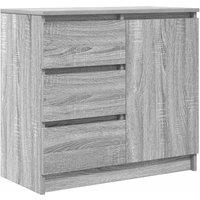 Berkfield Home Sideboard with Drawer Grey Sonoma 71x35x65 cm Engineered Wood | Size: 71 x 35 x 65 cm