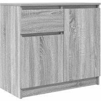 Berkfield Home Sideboard with Drawer Grey Sonoma 71x35x65 cm Engineered Wood | Size: 71 x 35 x 65 cm