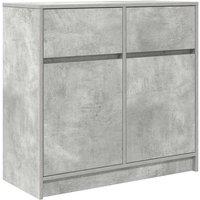Berkfield Home Sideboard with Drawer Concrete Grey 80x34x76 cm Engineered Wood | Size: 80 x 34 x 76 cm