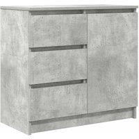 Berkfield Home Sideboard with Drawer Concrete Grey 71x35x65 cm Engineered Wood | Size: 71 x 35 x 65 cm