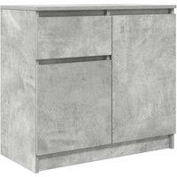 Berkfield Home Sideboard with Drawer Concrete Grey 71x35x65 cm Engineered Wood | Size: 71 x 35 x 65 cm