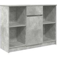 Berkfield Home Sideboard with Drawer Concrete Grey 101x35x76 cm Engineered Wood | Size: 101 x 35 x 76 cm