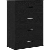 Berkfield Home Sideboard with Drawer Black oak 60 x 31 x 84 cm Particle board