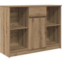 Berkfield Home Sideboard with Drawer Artisan Oak 101x35x76 cm Engineered Wood in Brown | Size: 101 x 35 x 76 cm