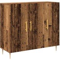Berkfield Home Sideboard in Old Wood, 90x34x80 cm, Made of Engineered Wood in Brown | Size: 90 x 34 x 80 cm