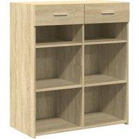 Berkfield Home Sideboard Sonoma Oak 80x42.5x93 cm Engineered Wood in Light Brown