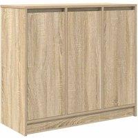 Berkfield Home Sideboard Sonoma Oak 85x34x76 cm Engineered Wood in Light Tan | Size: 85 x 34 x 76 cm