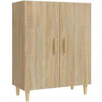 Berkfield Home Sideboard Sonoma Oak 70x34x90 cm Engineered Wood in Light Brown | Size: 70 x 34 x 90 cm