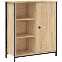 Berkfield Home Sideboard Sonoma Oak 70x30x80 cm Engineered Wood in Light Tan | Size: 70 x 30 x 80 cm