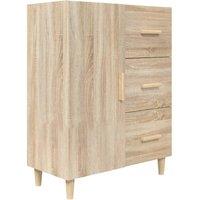 Berkfield Home Sideboard Sonoma Oak 69.5x34x90 cm Engineered Wood in Tan
