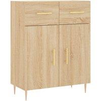 Berkfield Home Sideboard Sonoma Oak 69.5x34x90 cm Engineered Wood in Light Oak