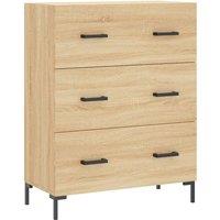 Berkfield Home Sideboard Sonoma Oak 69.5x34x90 cm Engineered Wood in Light Tan