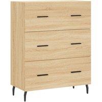 Berkfield Home Sideboard Sonoma Oak 69.5x34x90 cm Engineered Wood in Light Tan