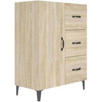 Berkfield Home Sideboard Sonoma Oak 69.5x34x90 cm Engineered Wood in Light Brown