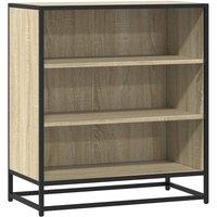 Berkfield Home Sideboard Sonoma Oak 68x35x76 cm Engineered Wood & Metal in Light Brown | Size: 68 x 35 x 76 cm