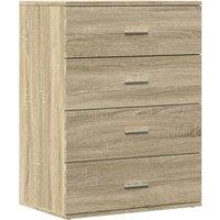 Berkfield Home Sideboard Sonoma Oak 60x39x80 cm Engineered Wood in Light Brown | Size: 60 x 39 x 80 cm