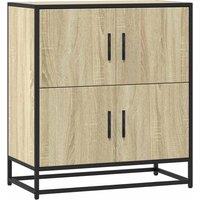 Berkfield Home Sideboard Sonoma Oak 68x35x76 cm Engineered Wood in Light Tan | Size: 68 x 35 x 76 cm