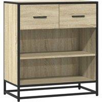 Berkfield Home Sideboard Sonoma Oak 68x35x76 cm Engineered Wood in Light Tan | Size: 68 x 35 x 76 cm