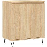 Berkfield Home Sideboard Sonoma Oak 60x35x70 cm Engineered Wood in Light Tan | Size: 60 x 35 x 70 cm