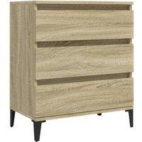 Berkfield Home Sideboard Sonoma Oak 60x35x70 cm Engineered Wood in Light Tan | Size: 60 x 35 x 70 cm