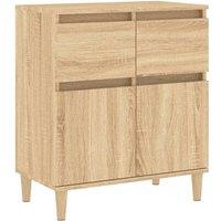 Berkfield Home Sideboard Sonoma Oak 60x35x70 cm Engineered Wood in Light Brown | Size: 60 x 35 x 70 cm