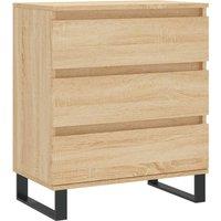 Berkfield Home Sideboard Sonoma Oak 60x35x70 cm Engineered Wood in Light Tan | Size: 60 x 35 x 70 cm