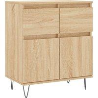 Berkfield Home Sideboard Sonoma Oak 60x35x70 cm Engineered Wood in Light Tan | Size: 60 x 35 x 70 cm