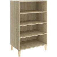 Berkfield Home Sideboard Sonoma Oak 57x35x90 cm Engineered Wood in Light Beige | Size: 57 x 35 x 90 cm