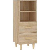 Berkfield Home Sideboard Sonoma Oak 34.5x34x90 cm Engineered Wood in Light Tan