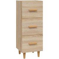 Berkfield Home Sideboard Sonoma Oak 34.5x34x90 cm Engineered Wood in Light Brown