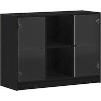 Berkfield Home Sideboard Black Oak 102x37x75, 5 cm Engineered Wood