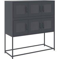 Berkfield Home Sideboard Anthracite 100.5x39x107 cm Cold-rolled Steel in Dark Grey