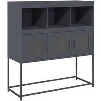 Berkfield Home Sideboard Anthracite 100.5x39x107 cm Cold-rolled Steel in Dark Grey
