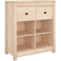 Berkfield Home Sideboard 70x35x80 cm Solid Wood Pine in Light Tan | Size: 70 x 35 x 80 cm