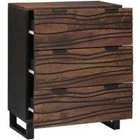 Berkfield Home Sideboard - 60x33.5x75 cm, made of solid mango wood in Brown | Size: 60x33.5x75 cm