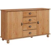Berkfield Home Sideboard "ASKIM" 133, 5x40x79 cm Solid Wood Pine in Brown | Size: 5 x 40 x 79 cm