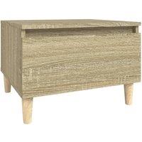 Berkfield Home Side Table Sonoma Oak 50x46x35 cm Engineered Wood in Light Brown | Size: 50 x 46 x 35 cm