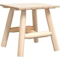 Berkfield Home Side Table 49x49x50 cm Solid Wood Spruce in Light Oak | Size: 49 x 49 x 50 cm