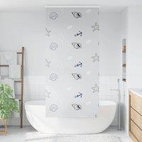 Berkfield Home Shower Roller Blind with Cassette 90x240 cm Fabric Width 86 cm in White