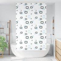 Berkfield Home Shower Roller Blind with Cassette 130x240 cm Fabric Width 126 cm in White