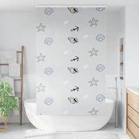 Berkfield Home Shower Roller Blind with Cassette 130x240 cm Fabric Width 126 cm in White