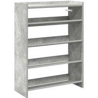 Berkfield Home Shoe Rack Concrete Grey 60x25x81 cm Engineered Wood | Size: 60 x 25 x 81 cm