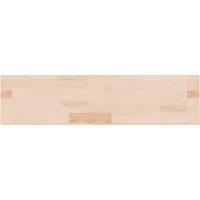 Berkfield Home Shelf Board 80x20x2.5 cm Untreated Solid Wood Oak in Light Tan