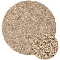 Berkfield Home Rug ZIZUR 200 cm Jute Look Indoor & Outdoor in Light Tan | Size: Medium