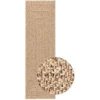 Berkfield Home Rug ZIZUR 80x250 cm Jute Look Indoor & Outdoor in Tan | Size: Medium